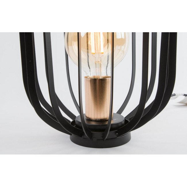 Lamp Grid, black, metal, H29 D22cm