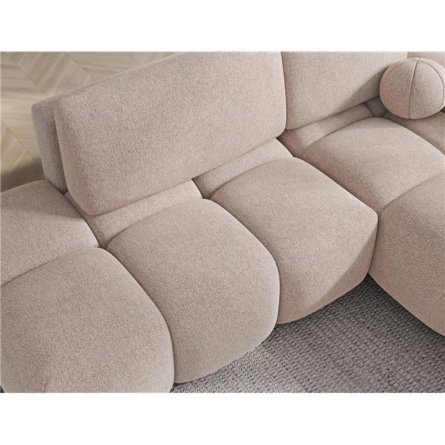 Corner sofa Elittario R, sleeping function, Xillar 20, light brown, H95x227x170cm