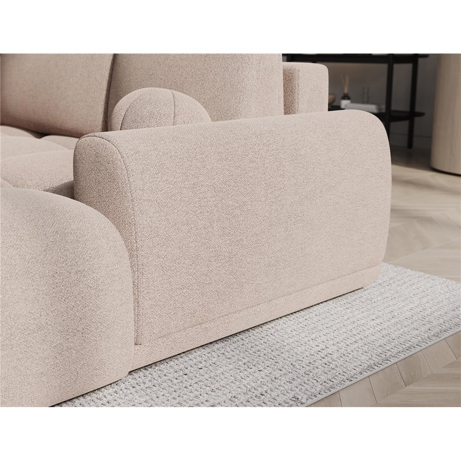 Corner sofa Elittario R, sleeping function, Xillar 20, light brown, H95x227x170cm