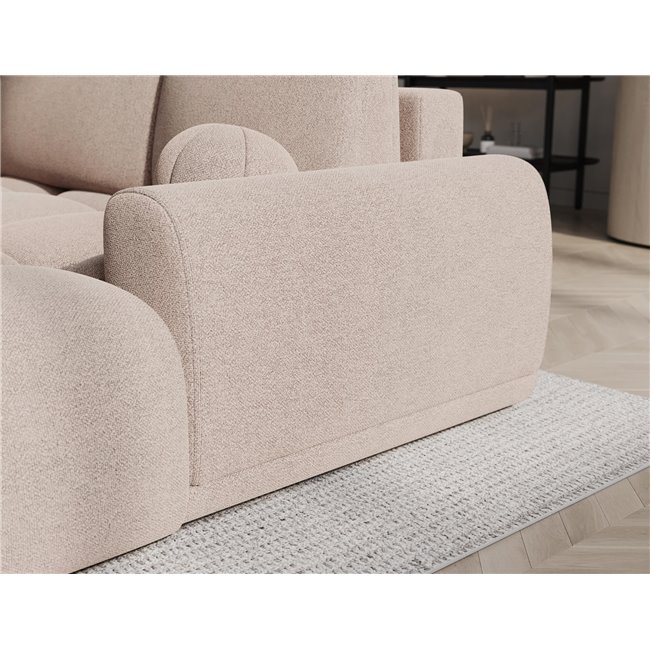 Corner sofa Elittario R, sleeping function, Xillar 20, light brown, H95x227x170cm