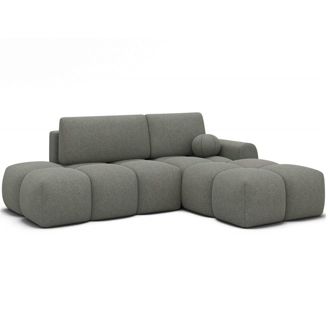 Corner sofa Elittario R, sleeping function, Xillar 100, green, H95x227x170cm