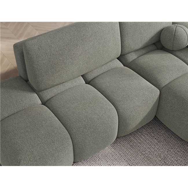 Corner sofa Elittario R, sleeping function, Xillar 100, green, H95x227x170cm