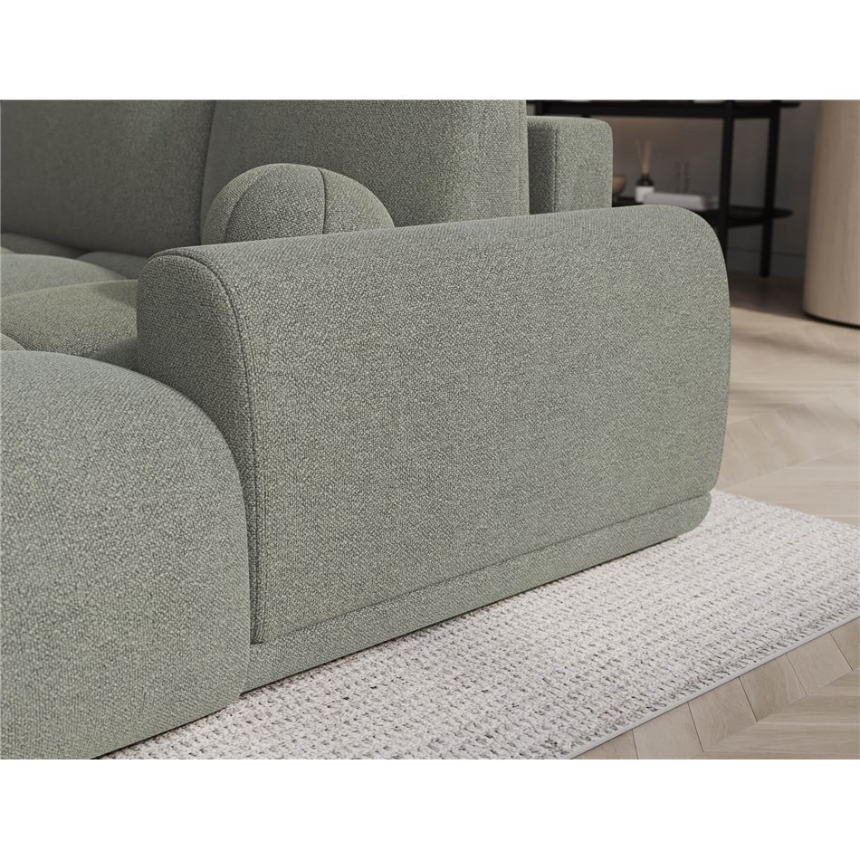 Corner sofa Elittario R, sleeping function, Xillar 100, green, H95x227x170cm