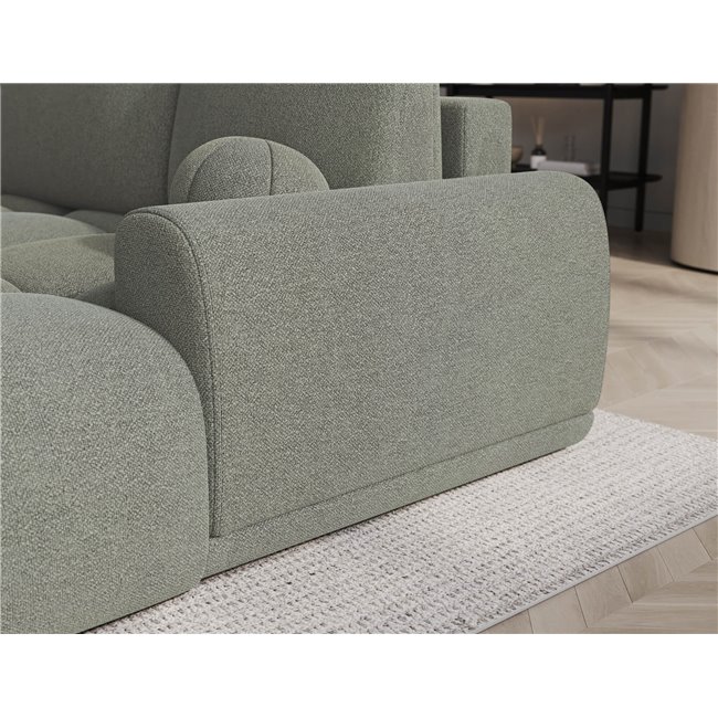 Corner sofa Elittario R, sleeping function, Xillar 100, green, H95x227x170cm