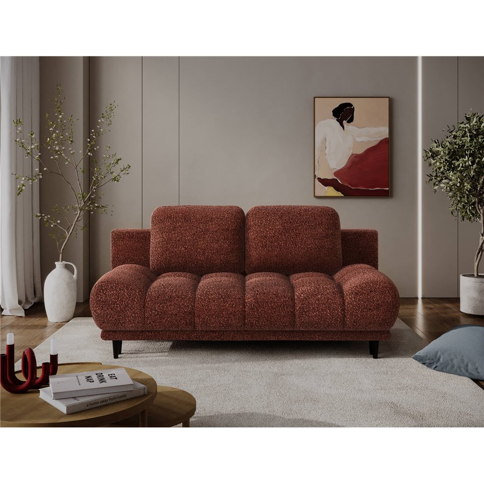 Sofa bed Elguavio, sleeping function, Jaffray 30, brown, H97x210x91cm