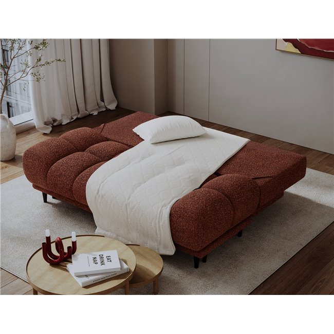 Sofa bed Elguavio, sleeping function, Jaffray 30, brown, H97x210x91cm
