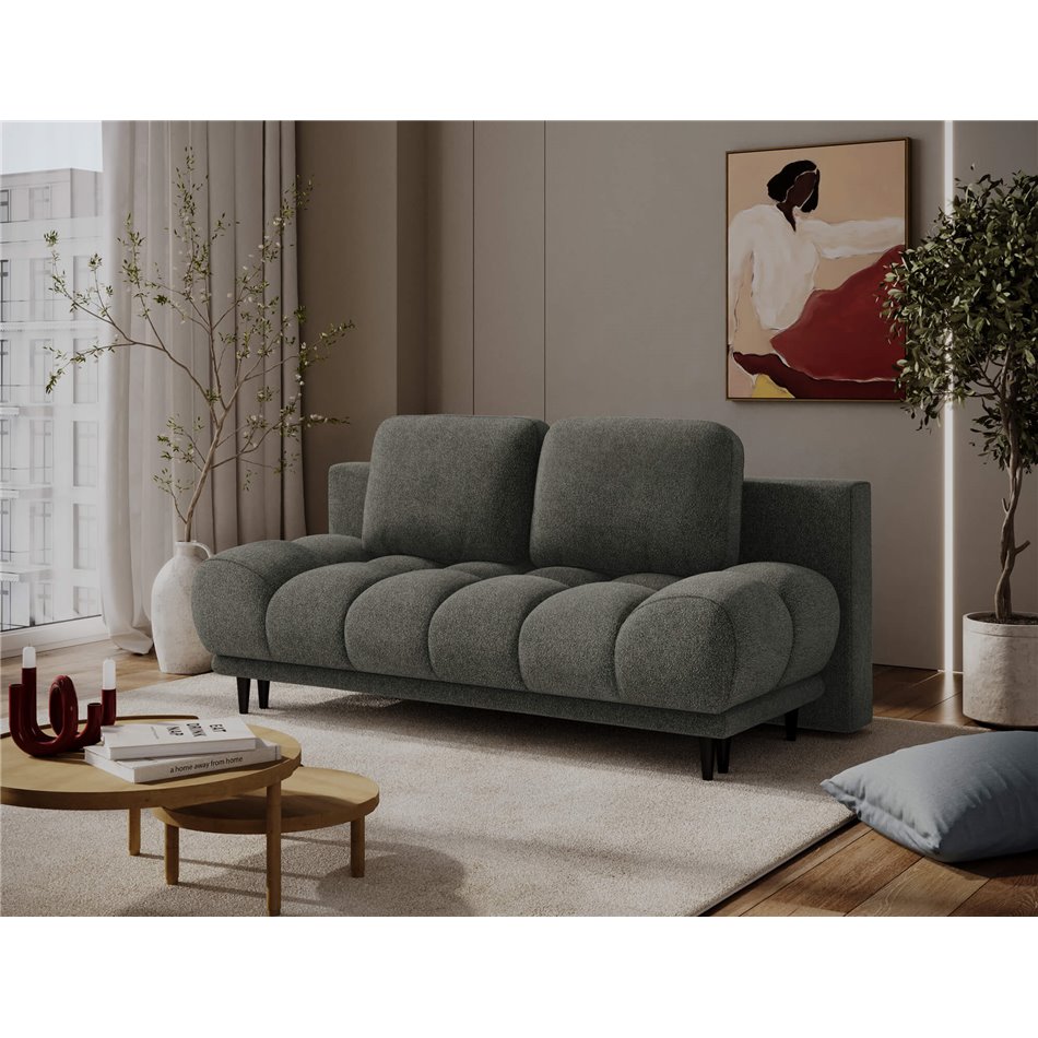 Sofa bed Elguavio, sleeping function, Xillar 100, green, H97x210x91cm