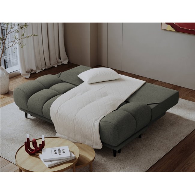 Sofa bed Elguavio, sleeping function, Xillar 100, green, H97x210x91cm