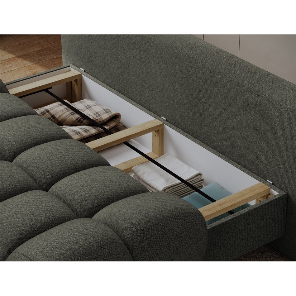 Sofa bed Elguavio, sleeping function, Xillar 100, green, H97x210x91cm