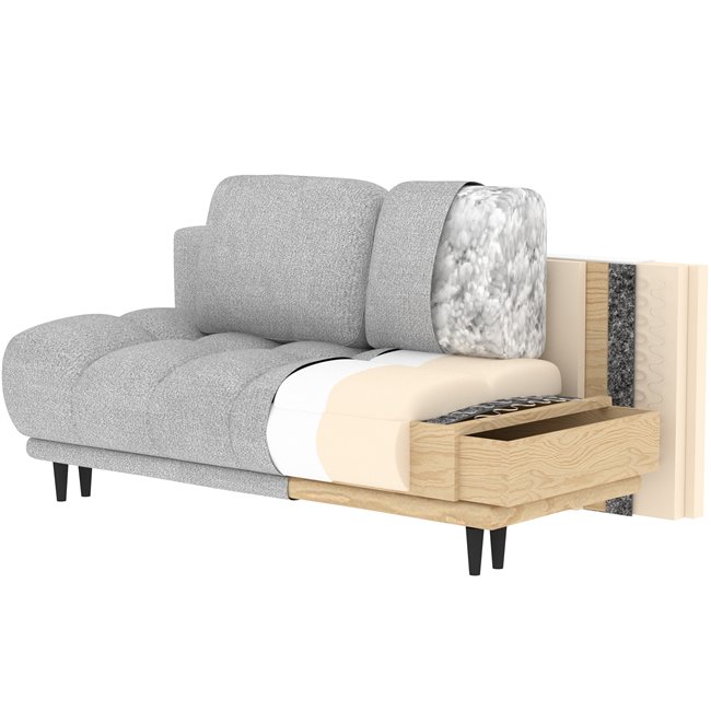 Sofa bed Elguavio, sleeping function, Xillar 100, green, H97x210x91cm