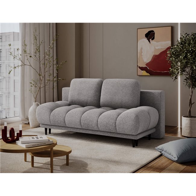 Sofa bed Elguavio, sleeping function, Paolli 04, grey, H97x210x91cm