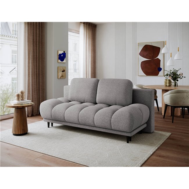 Sofa bed Elguavio, sleeping function, Paolli 04, grey, H97x210x91cm