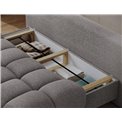Sofa bed Elguavio, sleeping function, Paolli 04, grey, H97x210x91cm