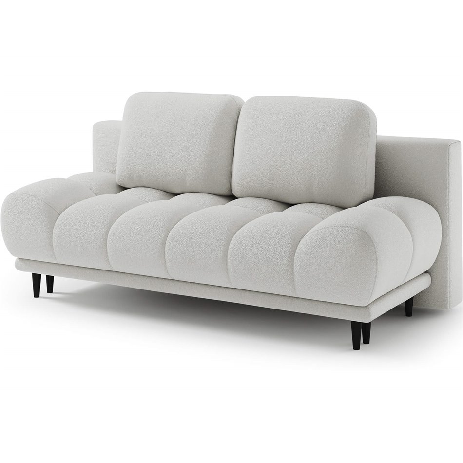 Sofa bed Elguavio, sleeping function, Paolli 01, white, H97x210x91cm