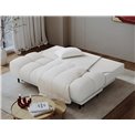 Sofa bed Elguavio, sleeping function, Paolli 01, white, H97x210x91cm
