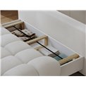 Sofa bed Elguavio, sleeping function, Paolli 01, white, H97x210x91cm