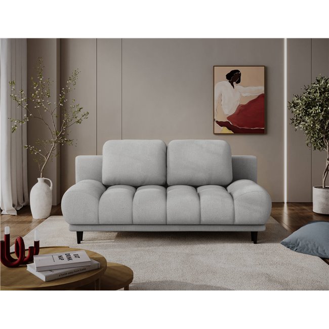 Sofa bed Elguavio, sleeping function, Calmora 03, grey, H97x210x91cm