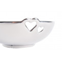 Декоративная чаша Little Love, белый / серебристый, керамический, H8cm, D24cm
