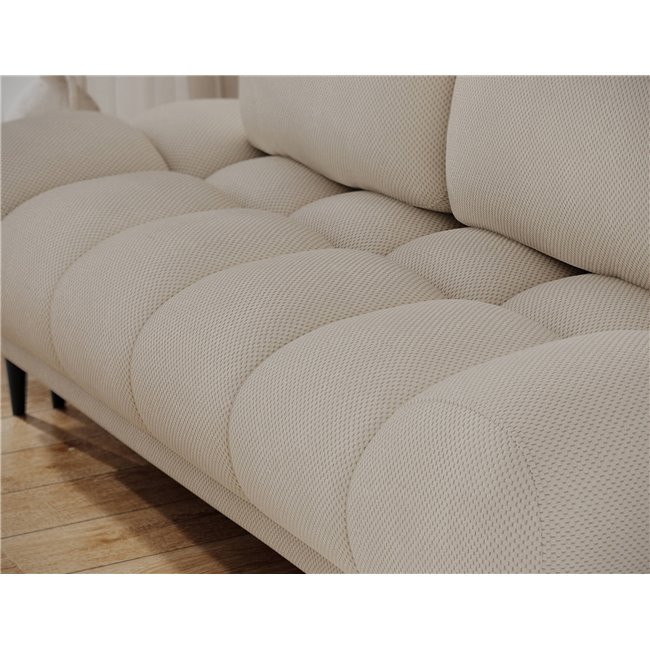 Sofa bed Elguavio, sleeping function, Calmora 18, beige, H97x210x91cm