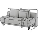 Sofa bed Elguavio, sleeping function, Calmora 18, beige, H97x210x91cm