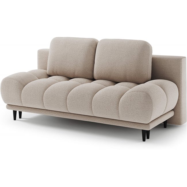 Sofa bed Elguavio, sleeping function, Royal 18, boucle, beige, H97x210x91cm