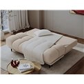 Sofa bed Elguavio, sleeping function, Royal 18, boucle, beige, H97x210x91cm