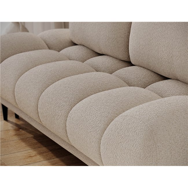 Sofa bed Elguavio, sleeping function, Royal 18, boucle, beige, H97x210x91cm