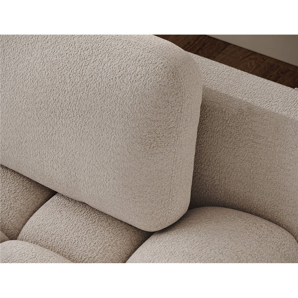 Sofa bed Elguavio, sleeping function, Royal 18, boucle, beige, H97x210x91cm