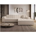 Corner sofa Erento R, sleeping function, Jarell 18, corduroy, beige, H78x296x194cm