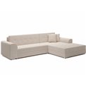 Corner sofa Erento R, sleeping function, Jarell 18, corduroy, beige, H78x296x194cm