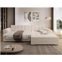 Corner sofa Erento R, sleeping function, Jarell 18, corduroy, beige, H78x296x194cm