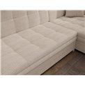 Corner sofa Erento R, sleeping function, Jarell 18, corduroy, beige, H78x296x194cm