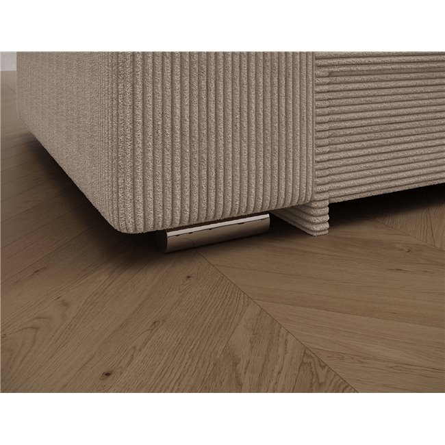 Corner sofa Erento R, sleeping function, Jarell 18, corduroy, beige, H78x296x194cm