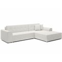 Corner sofa Erento R, sleeping function, Royal 01, boucle, white, H78x296x194cm