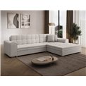 Corner sofa Erento R, sleeping function, Royal 01, boucle, white, H78x296x194cm