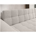 Corner sofa Erento R, sleeping function, Royal 01, boucle, white, H78x296x194cm