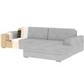 Corner sofa Erento R, sleeping function, Royal 01, boucle, white, H78x296x194cm
