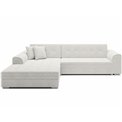 Corner sofa Erento L, sleeping function, Royal 01, boucle, white, H78x296x194cm