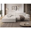 Corner sofa Erento L, sleeping function, Royal 01, boucle, white, H78x296x194cm