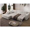 Corner sofa Erento L, sleeping function, Royal 01, boucle, white, H78x296x194cm