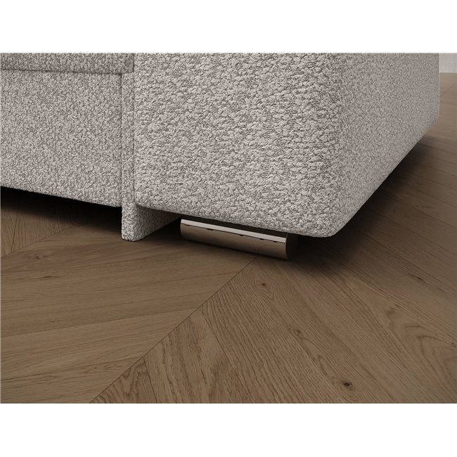 Corner sofa Erento L, sleeping function, Royal 01, boucle, white, H78x296x194cm