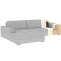 Corner sofa Erento L, sleeping function, Royal 01, boucle, white, H78x296x194cm