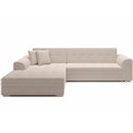 Corner sofa Erento L, sleeping function, Jarell 18, corduroy, beige, H78x296x194cm