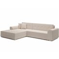 Corner sofa Erento L, sleeping function, Jarell 18, corduroy, beige, H78x296x194cm