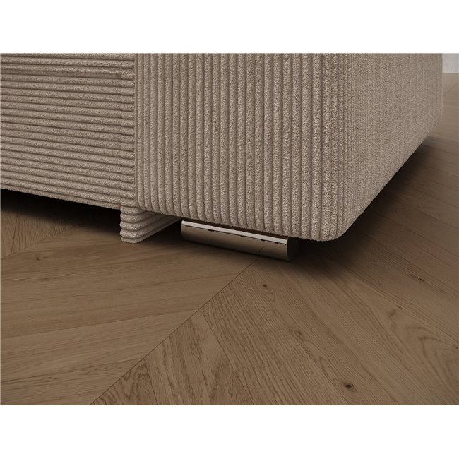 Corner sofa Erento L, sleeping function, Jarell 18, corduroy, beige, H78x296x194cm