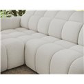 Corner sofa Efanito L, sleeping function, Royal 01, boucle, white, H105x288x200cm