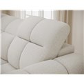 Corner sofa Efanito L, sleeping function, Royal 01, boucle, white, H105x288x200cm