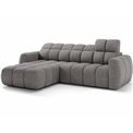 Corner sofa Efanito L, sleeping function, Coralline 03, light grey, H105x288x200cm