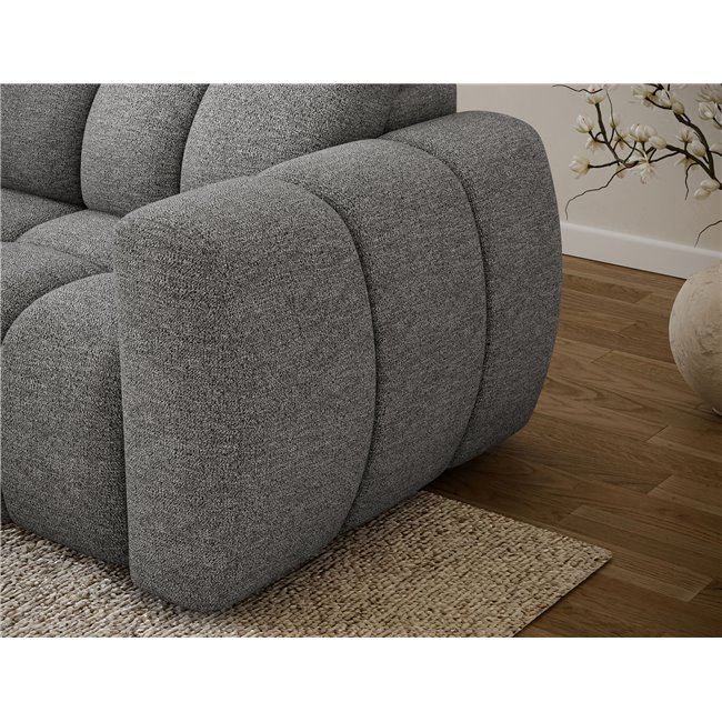 Corner sofa Efanito L, sleeping function, Coralline 03, light grey, H105x288x200cm
