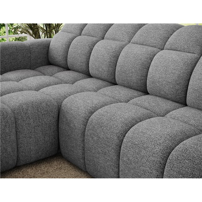Corner sofa Efanito L, sleeping function, Coralline 03, light grey, H105x288x200cm